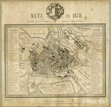 Plan de Metz en 1878 (Moselle)